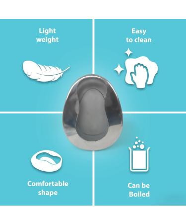 Stainless Steel Bedpan with Cover Bedpan Duty Smooth Male and Female Elderly Bedridden Patient Personal Care - Buy Online on GoSupps.com