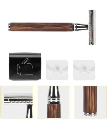 Buy Lurrose Double-Sided Safety Razor Set - Eco-Friendly Bamboo Handle for Men & Women | Foldable & Stylish Shaving Solution - Buy Online on GoSupps.com