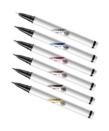 DOITOOL Makeup 6pcs Eyeliner Pencil White Eye Liner Pencils Eye Liner Cosmetic Liquid Eyeliner Make up Template