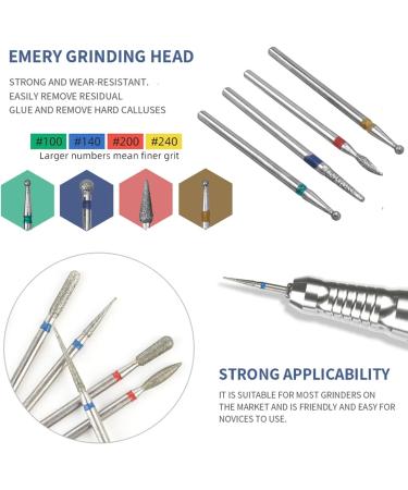 Bestgle 30pcs Nail Drill Bits Set 3/32 Inch Shank Tungsten Carbide Diamond Drill Polishing Grinding Heads Tools for Acrylic Gel Nails Cuticle Manicure Pedicure - Buy Online on GoSupps.com