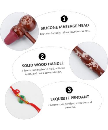 Minkissy 6-Piece Wooden Massage Hammer Set | Body Percussion & Full Body Massage Device for Relaxation - Buy Online on GoSupps.com
