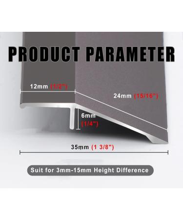 Heavy Duty Gold Floor Transition Strip - Metal Edge Ramp Reducer for Uneven Floors Anti-Slip Aluminum Entry Ramp (90cm - Buy Online on GoSupps.com