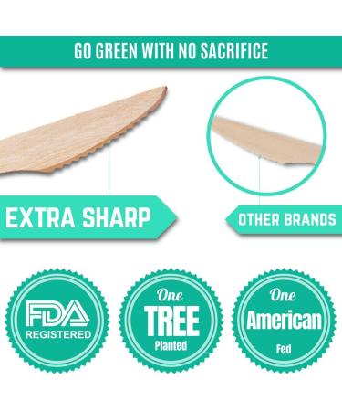 EarthClusive 100% Compostable Wooden Cutlery Set - 300 Pieces | Biodegradable Disposable Utensils for Party, Camping, & More - Buy Online on GoSupps.com