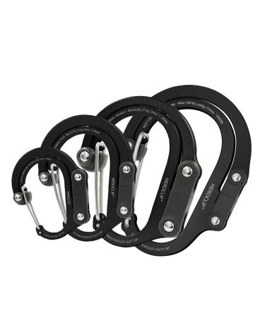 GEAR AID HEROCLIP Snap Hooks and Hooks (Medium) for Camping Backpack Suitcase and Garage Organization