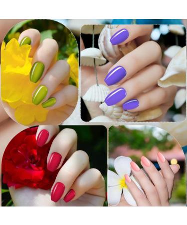 720 PCS Medium Square Press-On Nails - Ballerina Coffin Style Glossy Solid Color Artificial Nails for Women & Girls DIY Full Cover False Nail Kits - Buy Online on GoSupps.com