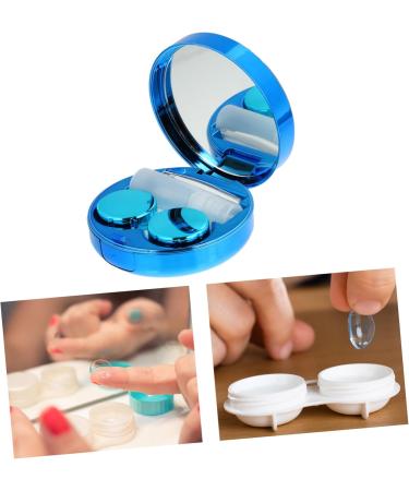 Buy Healvian Contact Lens Case with Mirror - Blue Travel Organizer & Storage Container for Lenses Accessories - Buy Online on GoSupps.com