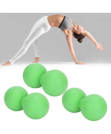 Verdant Touch Peanut Massage Ball 3 Pack - Ideal for Yoga Training & Muscle Relaxation - Green - Buy Online on GoSupps.com