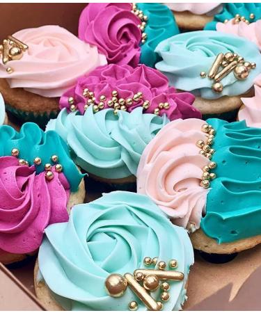 Sprinkles Pearls Sugar Candy 100g/ 3.52oz Mix Size Christmas Baking Edible Cake Decorations Cupcake Toppers Cookie Decorating Ice Cream Celebrations Shaker Jar Wedding Shower Party Gold - Buy Online on GoSupps.com