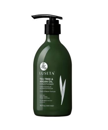 Luseta Tea Tree Oil Conditioner - Natural Anti Dandruff Treatment for Dry and Damaged Hair  Sulfate Free & Safe for Color Treated Hair 16.9oz Tea Tree Conditioner 16.9 Fl Oz (Pack of 1)