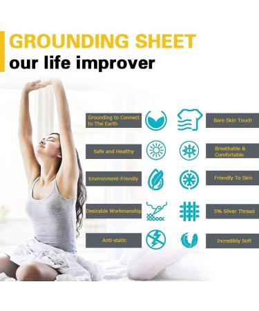 Grounding Mat for Earthing Gray Grounding Sheet for Better Sleep and Relaxing of Body Grounding Mat with Silver for Bed (27" 52") 27" * 52" - Buy Online on GoSupps.com