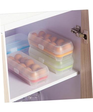 2pcs 10 Eggs Egg Organizer Fridge Egg Drawer for Refrigerator Egg Holder Container Camping re-usable Green 24.5*10.5*7cm - Buy Online on GoSupps.com