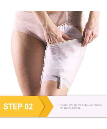2 Pcs Urine Bag Fixing Sleeve Urine Catheter Bag Holder Catheter Bag Cover Fiber Blends with Outer Stitching Washable and Reusable Weiß Large - Buy Online on GoSupps.com
