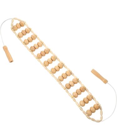 Handmade Wooden Massage Roller Rope - Portable Muscle Relief Tool for Back Waist Foot Neck & Leg | 1pc Trigger Point Design - Buy Online on GoSupps.com