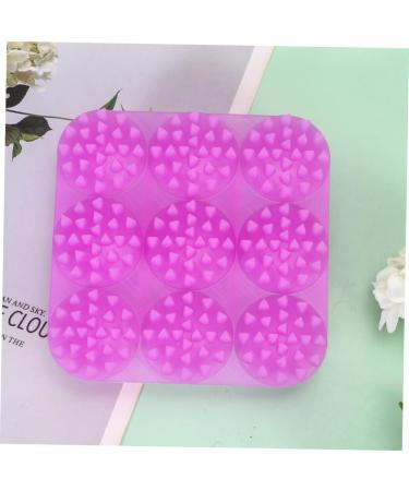 Tovinanna Silicone Scalp Massage Brush Purple Hair Scales Brush for Head Cleaning & Relaxation (8.5x3cm) Perfect for At-Home Spa Treatment - Buy Online on GoSupps.com