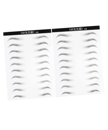 Housoutil Eyebrow Makeup Tools 2 Sheets Eyebrow Stencils Eyebrows Artificial Eyebrow Patch s Hair Makeup Tools 3d
