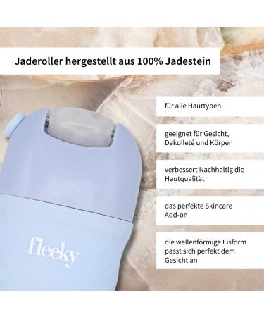 Fleeky Ice Cube Roller-Face Scooter with Jade Stone | Skin Lighting Swelling Reduction & Anti-Aging | Radiant Skin Solution - Buy Online on GoSupps.com