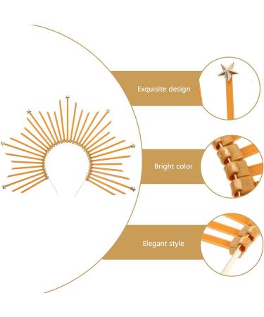 Minkissy Gold Spike Crown Halo Headband for Women - Halloween Costume Headpiece - Buy Online on GoSupps.com