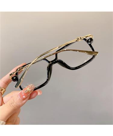 Siqiwl Oversized Square Reading Glasses for Women | Fashion Anti-Blue Light Computer Eyewear | Stylish Retriple Frame in Black - Buy Online on GoSupps.com