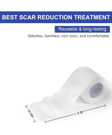 Yissone 1.6x120 Reusable Silicone Scar Sheets - for Softening and Flattening Scars - Silicone Scar Tape Roll - Buy Online on GoSupps.com