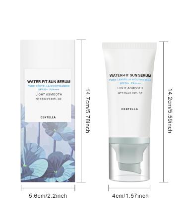 FREEORR Centella Sunscreen SPF 50 Hyalu Cica Water-Fit Sun Serum Lightweight Sunscreen with Plant Extract Long Lasting Protection and UV Defens No White Cast Hydrating and Non-Greasy - Buy Online on GoSupps.com