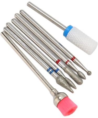 Nail Drill Bits Set 7pcs Nail Grinding Head Drill Bits with Storage Box Manicure Pedicure Bits Tools for Remove Acrylic Gel Nails Cuticle Polishing - Buy Online on GoSupps.com