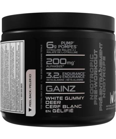 BUCKED UP Woke AF - High Stimulant Pre-Workout- Prolonged Energy & Next Level Focus Without Side-Effects - ZERO SUGAR - ZERO CALORIE - CREATINE FREE (20 Serve White Gummy Deer) White Gummy Deer 20 Serve - Buy Online on GoSupps.com