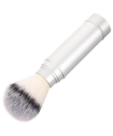 JECOMPRIS mustache brush razor brush for men foaming shaving brushes hair razor brush portable shaving brush for travel (silver) beard brush