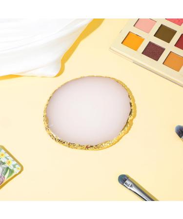 Resin Nail Art Palette - Gilded Edge Color Mixing Tray for DIY Nail Gel & Polish Display | Premium Nail Art Supplies - Buy Online on GoSupps.com