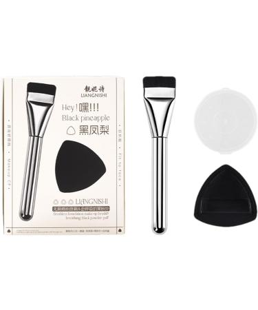 Cosmetic Applicator - Thin Brushes with Sponge Tip and High Makeup Brush Sets Base Brush Super Slim Foundation Brush with Flat Head and Sponge Blending Brush for Liquid Fo - Buy Online on GoSupps.com