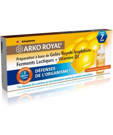 Arkopharma Arko Royal Natural Hive Products for Adult10 Billion Lactic Ferments 7 Doses 10 ml - Buy Online on GoSupps.com