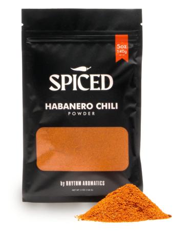 SPICED Habanero Chili Powder Seasoning Cooking Spice for Text Mex, Sauces, Marinades, Spicy Flavor, 5 Oz.