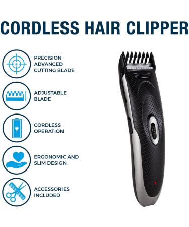 Carmen C81104 Signature Men s Hair Clipper with Adjustable Cutting Lengths & Cordless Operation Black - Buy Online on GoSupps.com