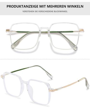 Shop Lanomi Fashion Reading Glasses - Blue Light Filter for Women & Men | Irregular Rectangular Design +0 to +4.0 Strength - Buy Online on GoSupps.com