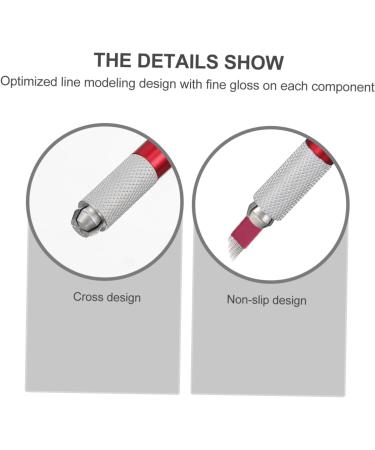 Didiseaon 2pcs Aluminium Makeup Eyebrow Make Microblading Pencil Manual Supply Embroidered Professional Pen 14.2x0.9cmx2pcs Redx2pcs - Buy Online on GoSupps.com