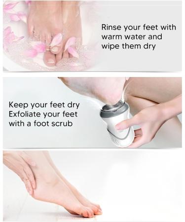 Electric Foot Grinder Rechargeable Callus Remover Portable Feet File Pedicure Tool with 2 Grinding Heads - Buy Online on GoSupps.com