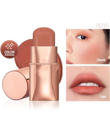 3-in-1 Blush Stick for Cheeks Makeup Waterproof Cream Blush Face Stick Multi-Use Lip and Cheek Tint Longwear Waterproof Moisturizing Monochromatic Blush Stick(Color:01) - Buy Online on GoSupps.com