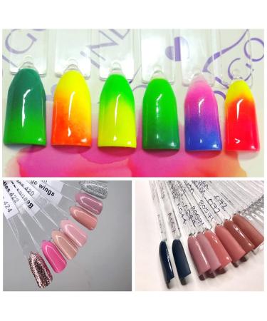 300 PCS Transparent Nail Pattern Pop Sticks - Fan-Shaped Color Display Tips with 6 Metal Rings | Ideal for Nail Studios & Beginners - Practice & Perfect Your Nail Art - Buy Online on GoSupps.com