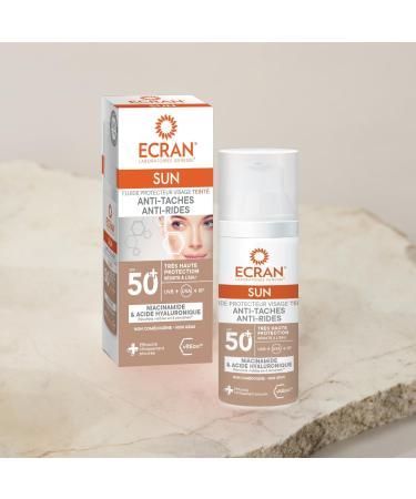 ECRAN - Cr me Solaire Visage - Haute Protection - Technologie vitEox80 - Vitamine E Niacinamide - Protection UVA UVB Coups de Soleil - Protection Solaire SPF50 - Bronzage Naturel - Anti Taches - Buy Online on GoSupps.com