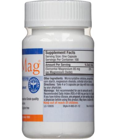 Uro-Mag Magnesium Oxide Dietary Mineral Supplement - 100 Count - Buy Online on GoSupps.com