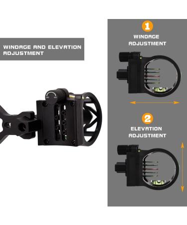 LWANO 5 Pin Bow Sight with Rheostat Light and Reversible Mount - Precision Accuracy for Archery Enthusiasts - Buy Online on GoSupps.com