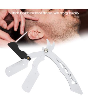 Professional Retro Foldable Barber Razor for Men - Manual Blade Holder in White | Premium Quality Grooming - Buy Online on GoSupps.com