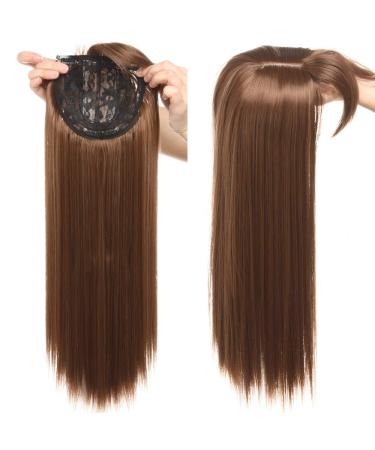 Shop Tess Clip-In Hair Extensions - Real Pony Hair Topper 17 (43cm) 120g Light Brown for Hair Loss & Gray Coverage - Buy Online on GoSupps.com