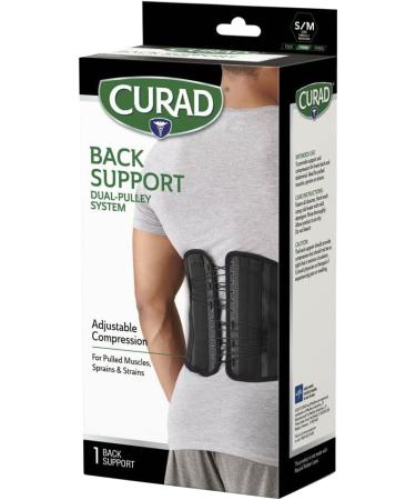 CURAD Back Support with Dual-Pulley System | Adjustable Compression | Size S/M | International Shipping - Buy Online on GoSupps.com