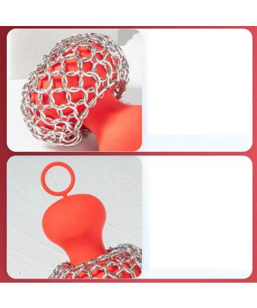 piuryue Cast Iron Chainmail Scrubber Cast Iron Skillet Cleaner for Fry Pan Cleaner Cast Iron Skillet Cleaner Chain Red - Buy Online on GoSupps.com