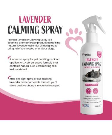 Lavender Calming Spray for Stressed and Anxious Dogs 250ml - Dog-Friendly Cologne to Neutralise Odours and Calm Anxious Pets - Buy Online on GoSupps.com