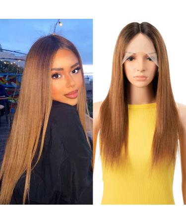 D but smooth hair t-part lace front wig real hair wig for women middle part hd lace front wig 55 cm 150% hair density brazilian real hair with baby hair (22 cm t1b/30) 55 cm t1b/30