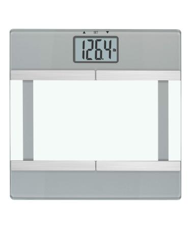 InstaTrack igital Bathroom Scale with Body Fat/BMI Monitoring Plus Athlete Mode, One Size, Silver