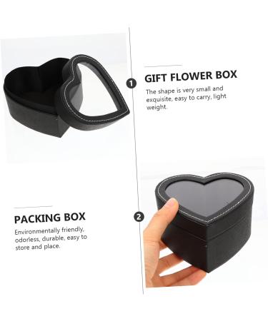 3 Pcs Heart Shaped Window Box Gift Boxes with Lids Christmas Paper Gift Boxes Clear Container with Lid Gift Arrangement Boxes Flower Packing Container Transparent Lid Flowers Skin 1 count (Pack of 1) Blackx3pcs - Buy Online on GoSupps.com