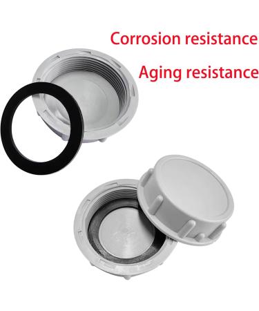 Qrity 2-Pack Kitchen Sink Drain Pipe Locking Cap - 54mm Inner Thread for Secure Sealing & Leak Prevention - Gray - Buy Online on GoSupps.com