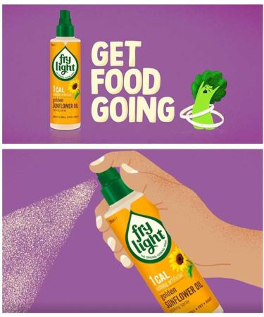 Fry Light 1Cal Natural Golden Sunflower Oil Cooking Spray Grill Fry Roast 190ml Pack of 3 with Welari Thank You Card | (3pack) (3 x 190ml) - Buy Online on GoSupps.com